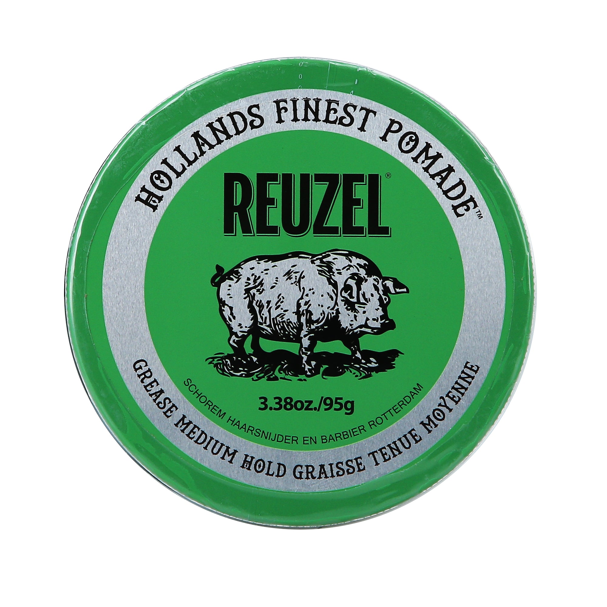 REUZEL GREEN POMADE GREASE MEDIUM HOLD Woskowa pomada do włosów o średnim utrwaleniu 95 g