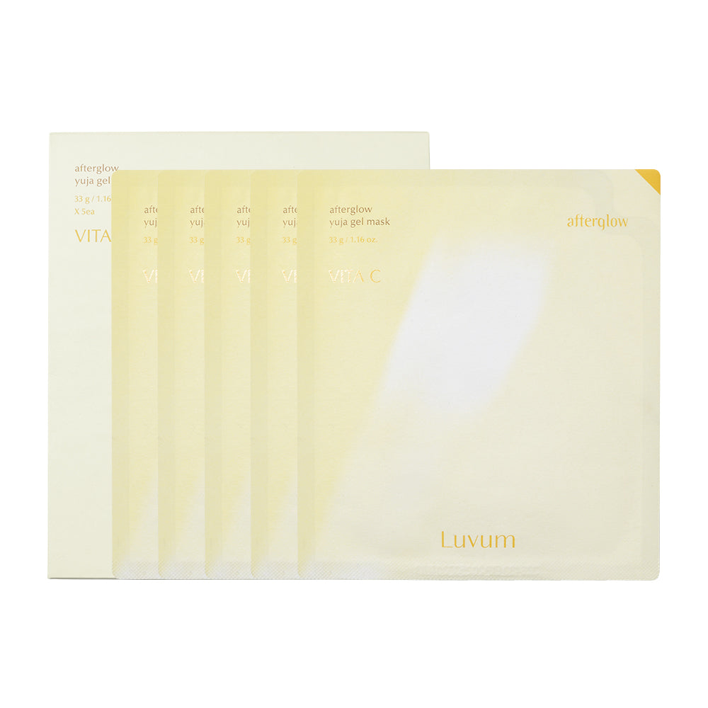 LUVUM AFTERGLOW YUJA GEL MASK Maschera viso in gel illuminante 5 pz.