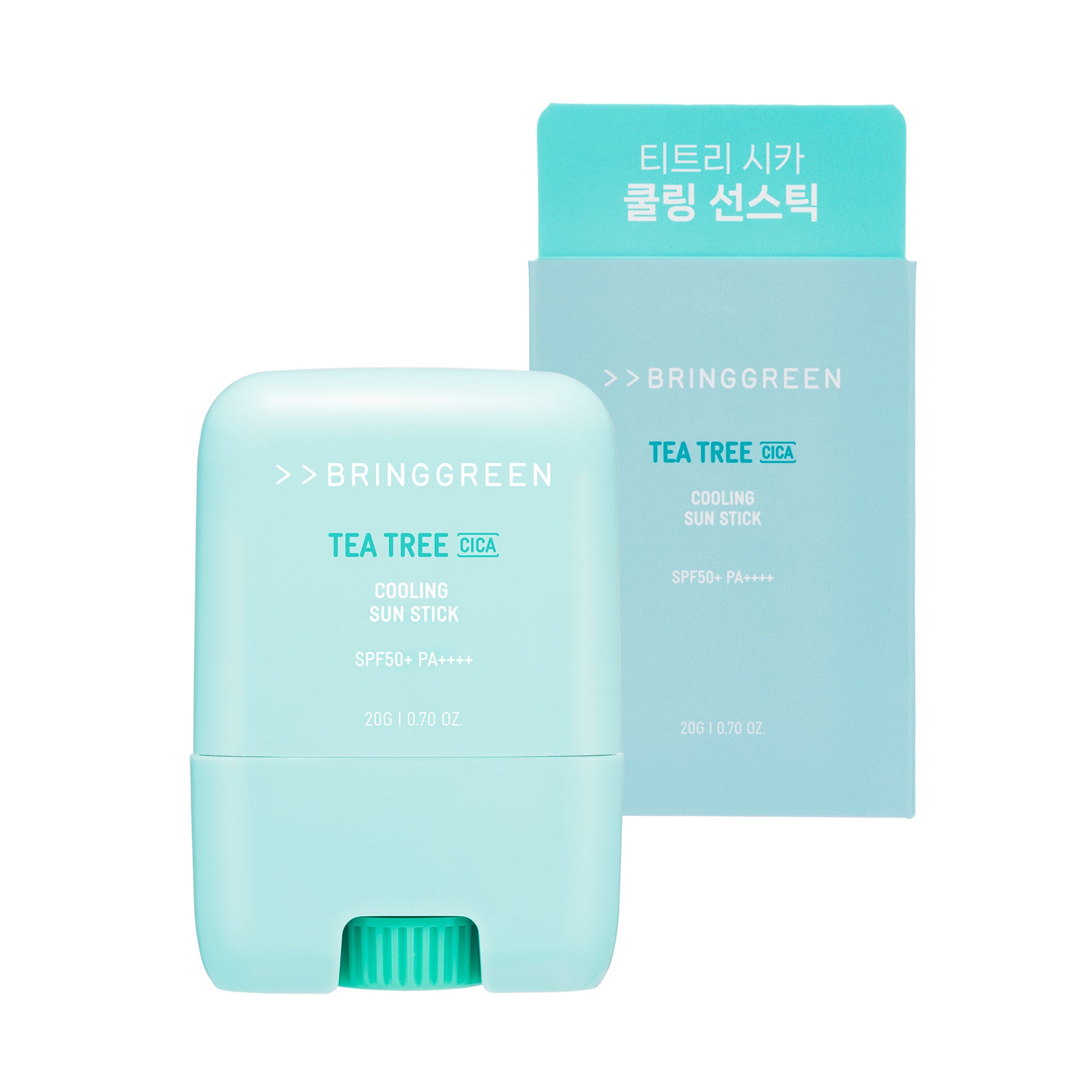 BRINGGREEN Bâtonnet solaire rafraîchissant à l'arbre à thé Cica SPF50+ PA++++ – 20 g