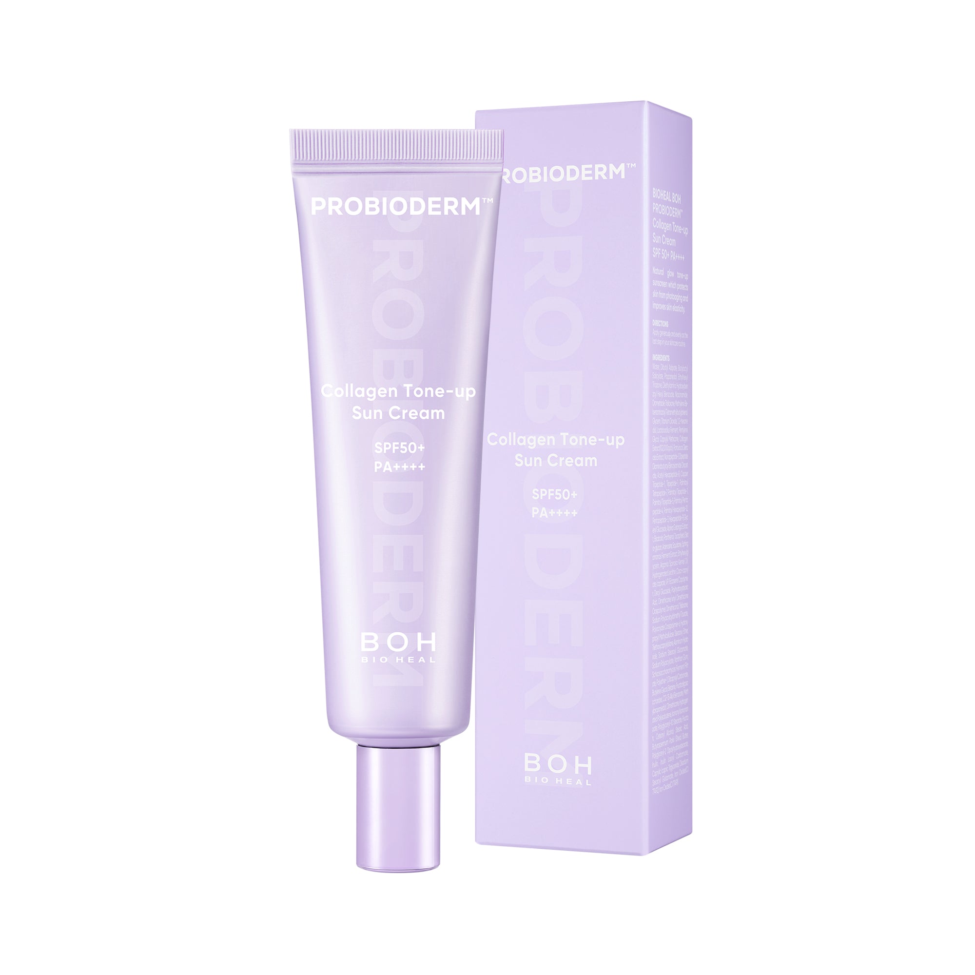 BOH BIO HEAL Probioderm™ Crème Solaire Tonifiante au Collagène SPF50+ PA++++ – Crème solaire illuminatrice et tonifiante 50 ml