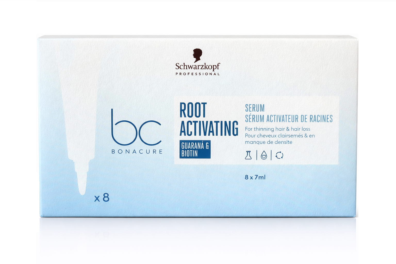 SCHWARZKOPF PROFESSIONAL BONACURE SÉRUM ACTIVATEUR DE RACINES Ampoules activatrices pour cheveux sujets à la chute 8 x 7 ml
