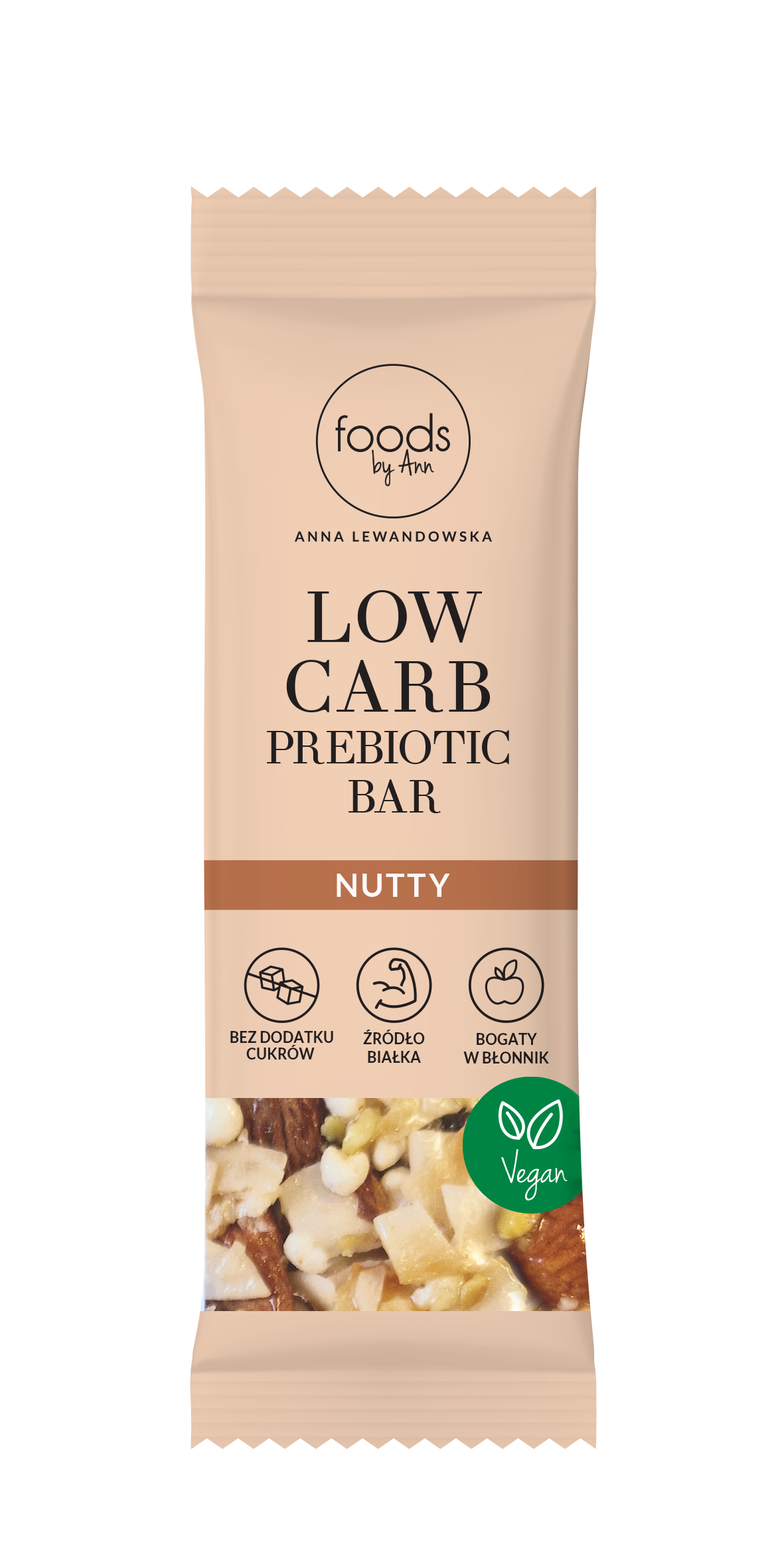 FOODS BY ANN Barre prébiotique à faible teneur en glucides, noix 35 g