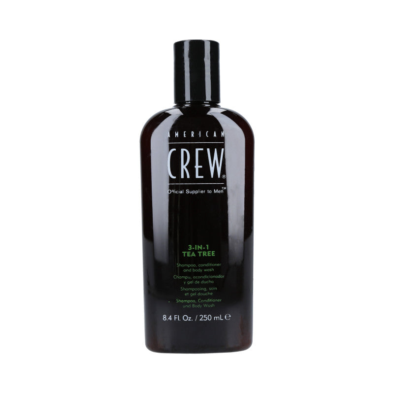 AMERICAN CREW Tea Tree Szampon do włosów, odżywka i żel pod prysznic 3w1 250 ml