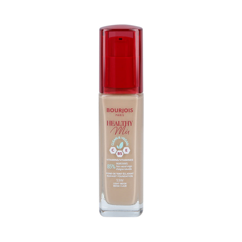BOURJOIS HEALTHY MIX VEGAN Podkład rozświetlający 053W Light Beige 30 ml
