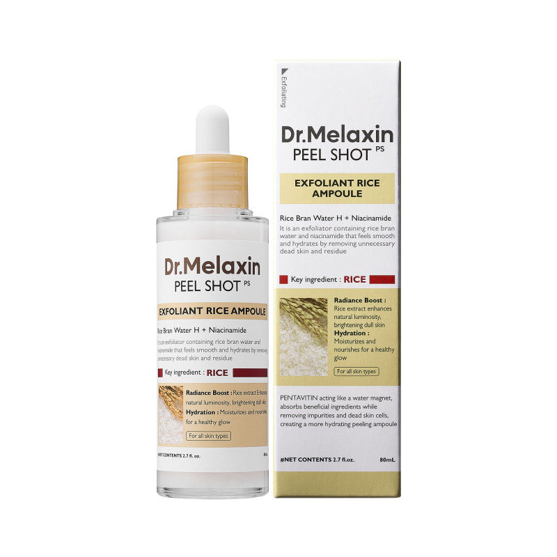 DR.MELAXIN PEEL SHOT LINE Ampoule exfoliante en douceur à l'extrait de riz blanc 80 ml