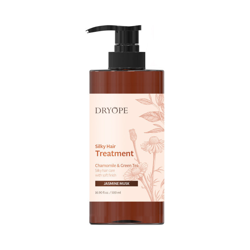 DRYOPE SILKY HAIR TREATMENT Pflegende Maske für trockenes und strapaziertes Haar mit dem Duft von Moschus und Jasmin 500 ml