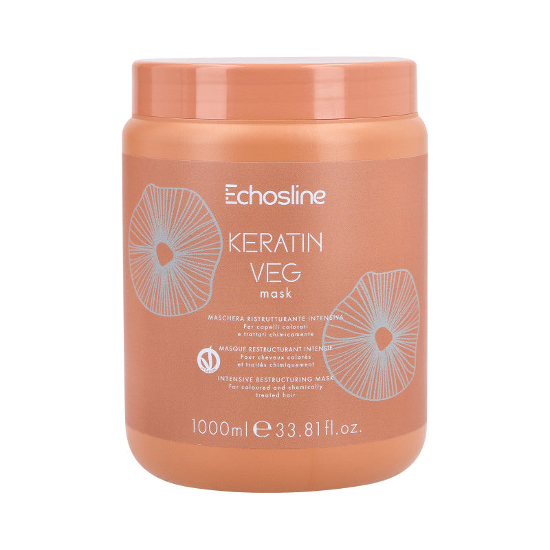 ECHOSLINE KERATIN VEG MASK Vegane restrukturierende Haarmaske mit Keratin 1000ml