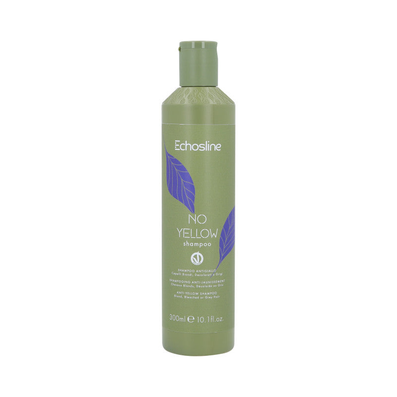 ECHOSLINE NO YELLOW VEGAN Shampoing violet pour cheveux blonds et gris 300ml