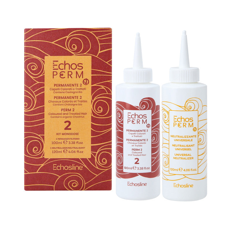 ECHOSLINE PERM Kit permanente P2 Cheveux colorés 100ml+120ml