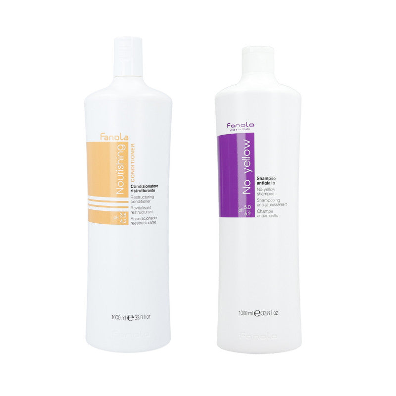 FANOLA Set per capelli secchi e decolorati  shampoo 1000ml + balsamo 1000ml