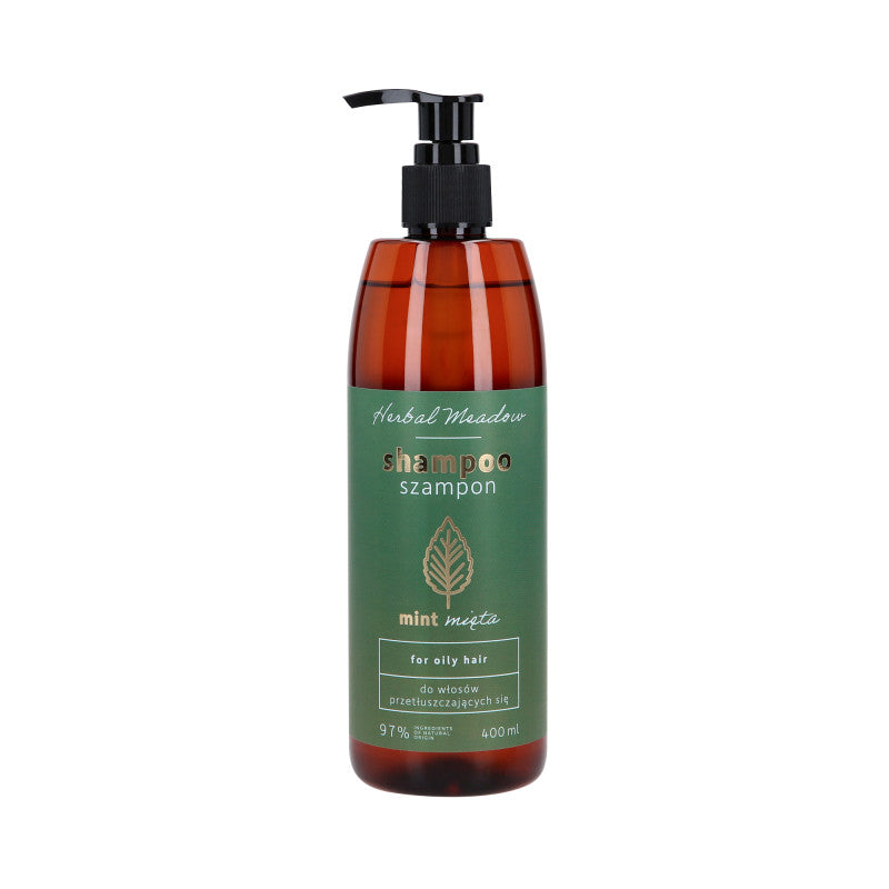 HERBAL MEADOW Shampoo per capelli grassi con estratto di menta 400ml