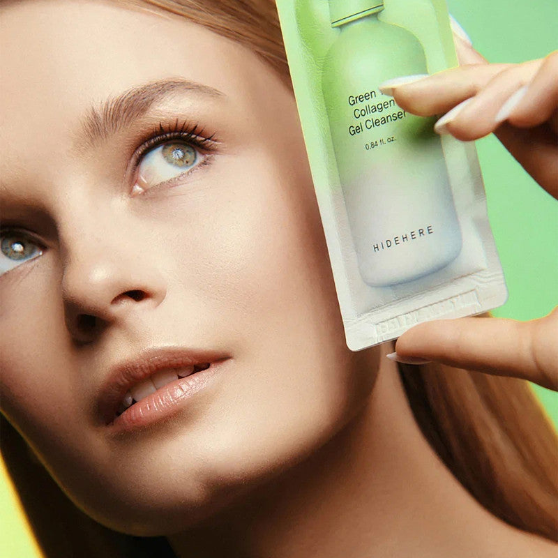 HIDEHERE Gel detergente al collagene e tè verde 25 ml #3