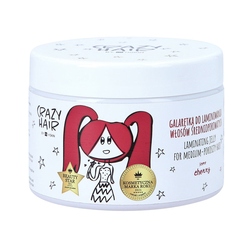 HISKIN CRAZY HAIR JELLY CHERRY Gelée pour laminer les cheveux à porosité moyenne 300 ml