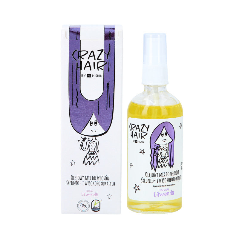 HISKIN CRAZY HAIR Huile pour cheveux à porosité moyenne et élevée au parfum de lavande 100 ml