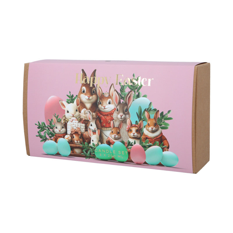 HISKIN HOME JOYEUSES PÂQUES Lot de trois bougies au chocolat et soja Œufs, Garden Party, Bunny Kisses 3x200ml #2