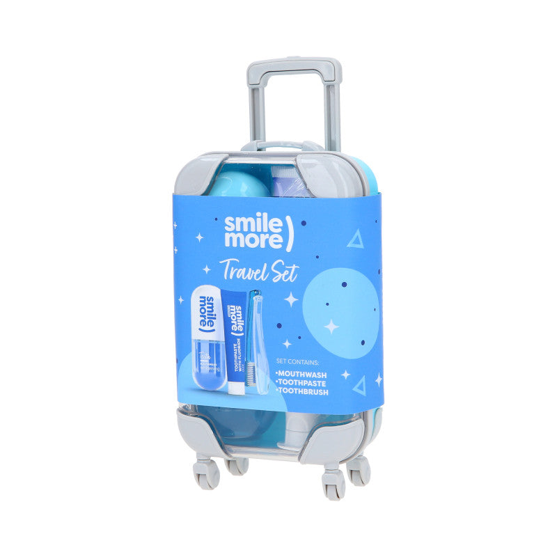 HISKIN SMILE MORE TRAVEL SET Coffret de voyage dentifrice 30 ml + bain de bouche 60 ml