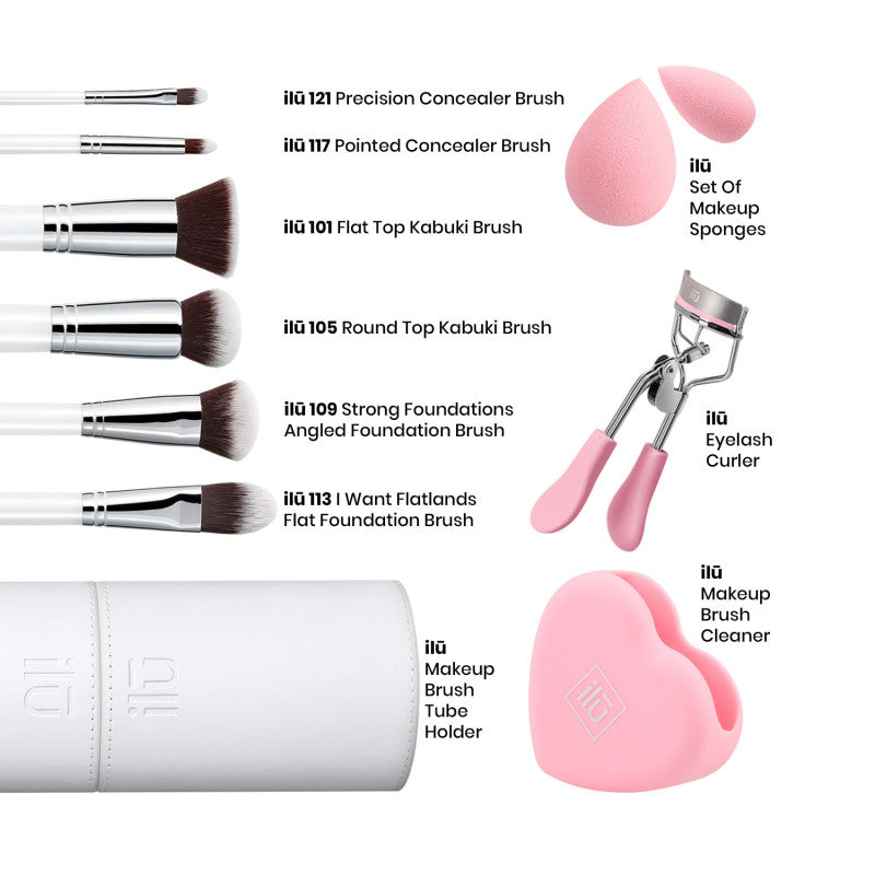 ilū Pink Is An Attitude - Zestaw pędzli i akcesoriów do makijażu #3