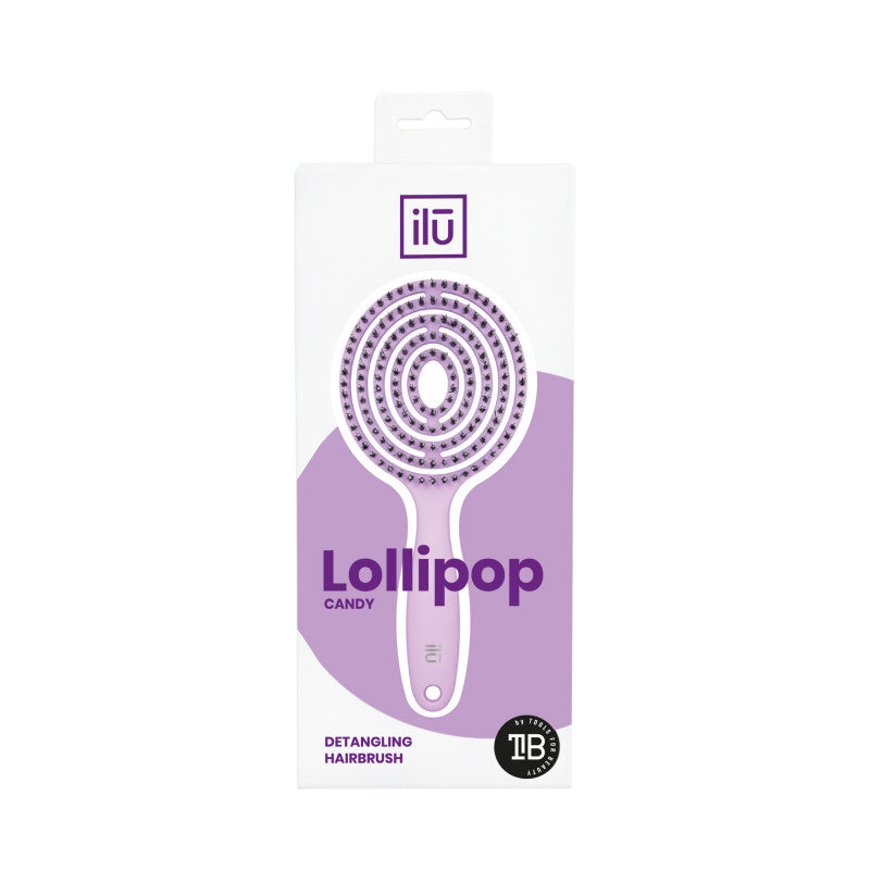 ilū Lollipop Candy Spazzola per Capelli Lollipop Candy, Viola
