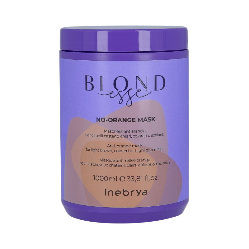 INEBRYA BLONDESSE NO ORANGE Maschera per capelli biondi eliminando i riflessi gialli 1000ml