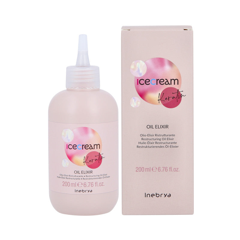 INEBRYA ICE CREAM KERATIN OIL Elixir capillaire régénérant à la kératine 200ml