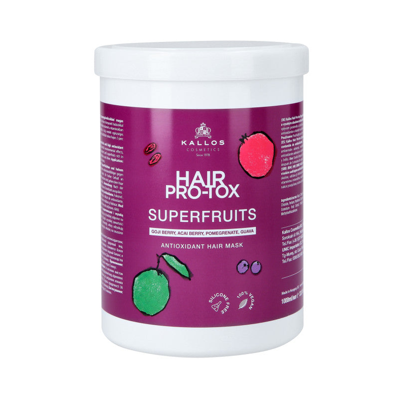 KALLOS KJMN PRO-TOX SUPERFRUITS Masque capillaire antioxydant 1000 ml