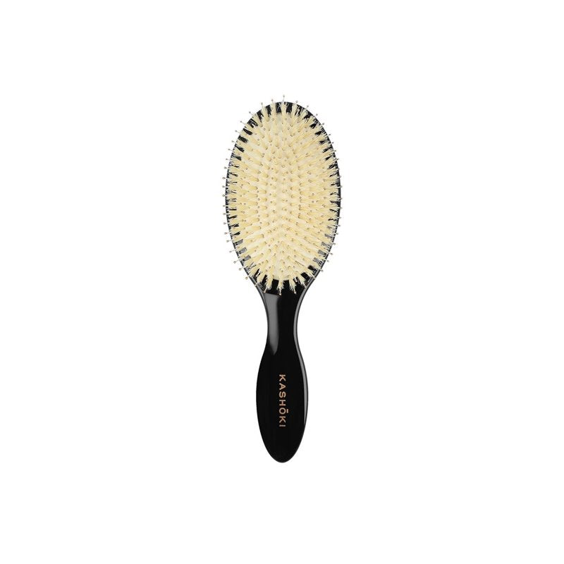 Kashōki Smooth White Detangler Brosse Démêlante Ovale Large avec Poils de Sanglier Blancs