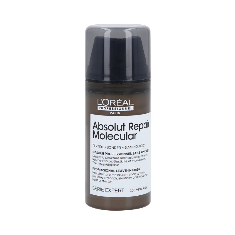 L'OREAL PROFESSIONNEL ABSOLUT REPAIR MOLECULAR Maschera senza risciacquo rinforzante della struttura del capello 100 ml