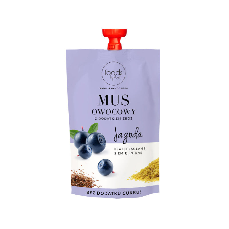 FOODS BY ANN Purée de Fruits, Flocons de Myrtille & Millet & Graines de Lin 100g
