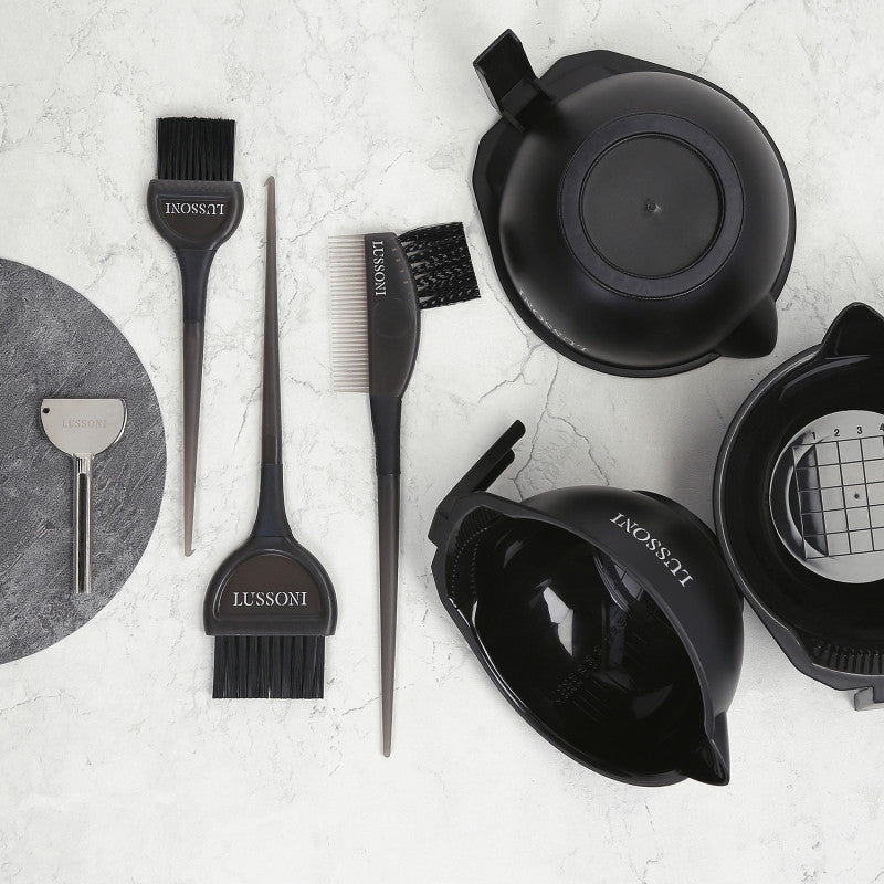 LUSSONI 7 Pcs Kit Coloration Cheveux: Bol à teinture, Pinceau à coloration, Presse-tube  #5