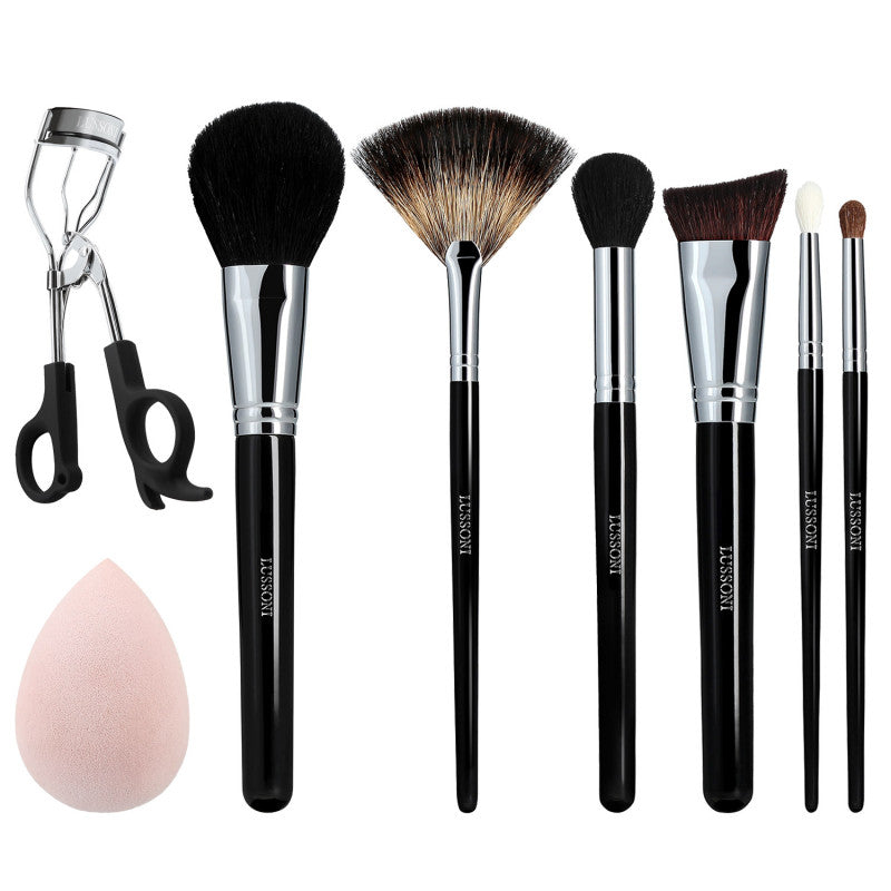 LUSSONI Glow Maker - 8 Pezzi Set Pennelli Makeup Professionale