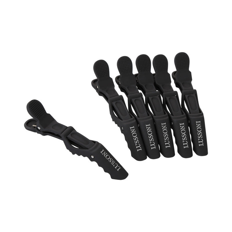 LUSSONI Pinces A Cheveux Crocodile, finition douce au toucher, 6 pcs