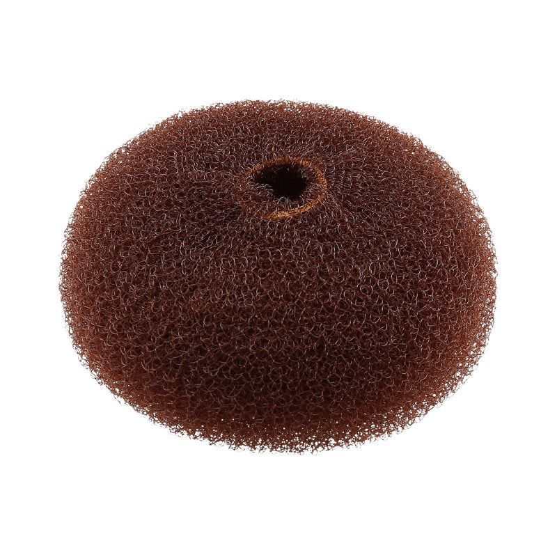 LUSSONI Chouchou à Chignon Rond, Marron, Ø 90 mm