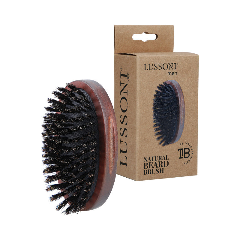 LUSSONI MEN Brosse à barbe naturelle, Ovale