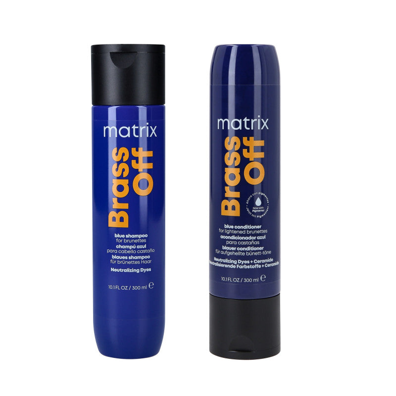 MATRIX TOTAL RESULTS BRASS OFF Set für natürliches und gefärbtes Haar, Shampoo 300ml + Conditioner 300ml