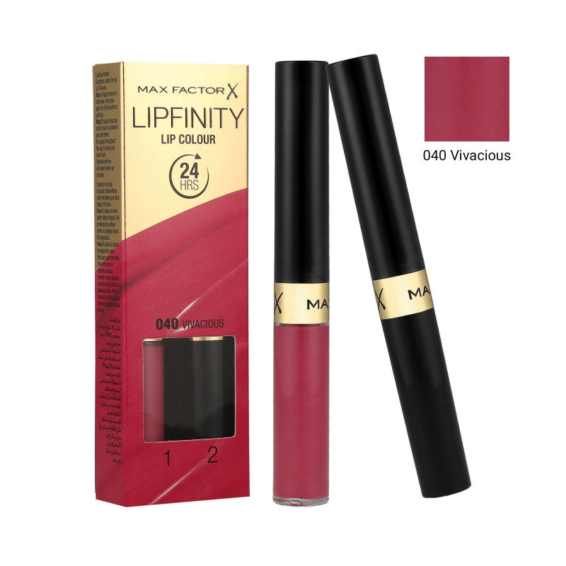 MAX FACTOR LIPFINITY Rouge à lèvres longue tenue 2en1 040 Vivacious 2,3ml+1,9g