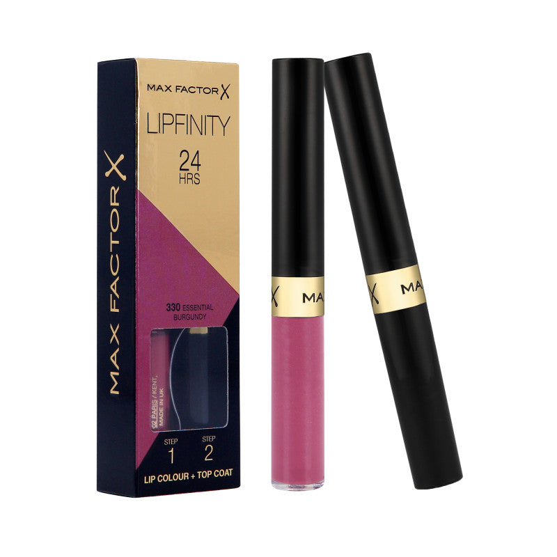MAX FACTOR LIPFINITY Rouge à lèvres longue tenue 2en1 330 Essential Burgundy 2,3ml+1,9g