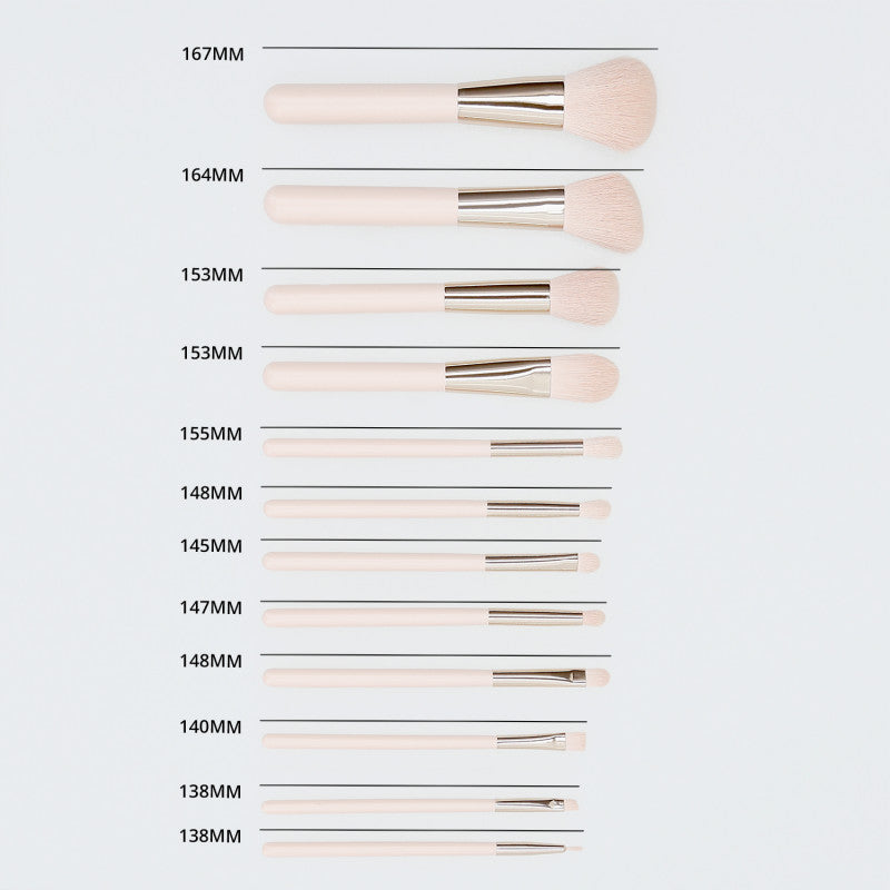 MIMO Set De 12 Pinceaux A Maquillage Rose #2