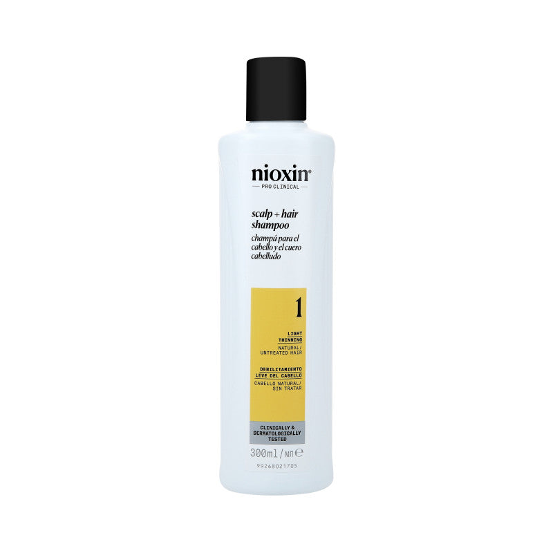 NIOXIN PRO CLINICAL 1 Kräftigendes Shampoo für natürliches und leicht dünner werdendes Haar, 300 ml