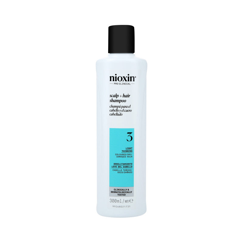 NIOXIN PRO CLINICAL 3 Posilující šampon pro barvené a mírně řídnoucí vlasy 300 ml