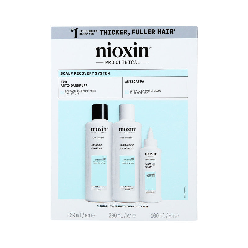 NIOXIN PRO CLINICAL SCALP RECOVERY KIT Kit lenitivo per la cura dei capelli 2 x 200 ml + 100 ml #2