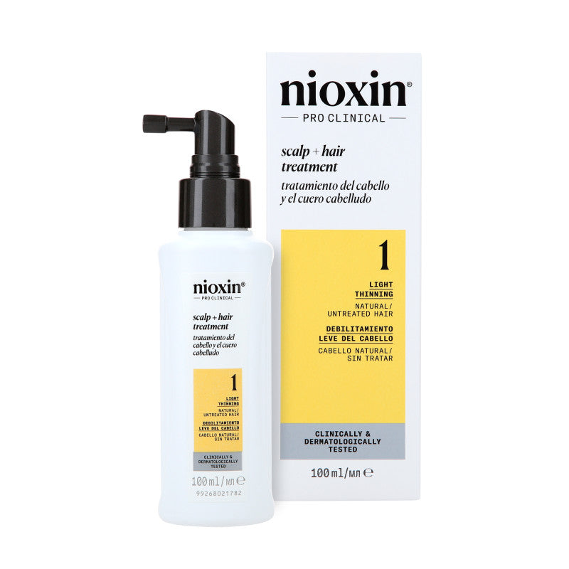NIOXIN PRO CLINICAL SCALP TREATMENT 1 Léčba pro přirozené a mírně řídnoucí vlasy 100 ml