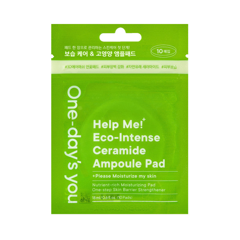 ONE-DAY'S YOU HELP ME ECO-INTENSE Feuchtigkeitspads mit Ceramiden 18 ml (10 Stk.)