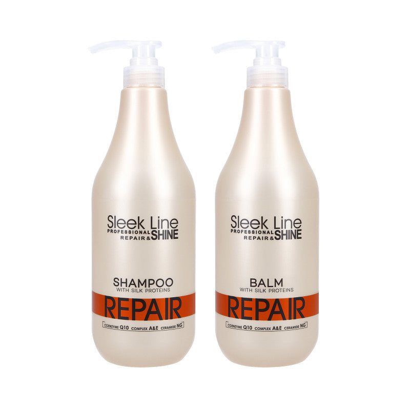 STAPIZ SLEEK LINE REPAIR Balsam z jedwabiem 1000 ml+Szampon 1000 ml