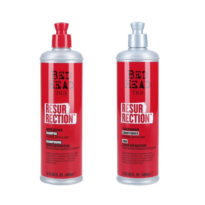 TIGI BED HEAD RESURRECTION Zestaw do włosów osłabionych Szampon 400 ml + Odżywka 400 ml