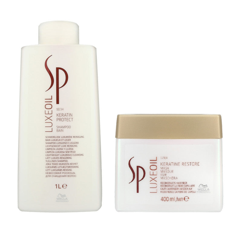 Wella SP Luxe Oil Keratin Protect Set Shampoo 1000 +  Maschera ristrutturante 400 ml 